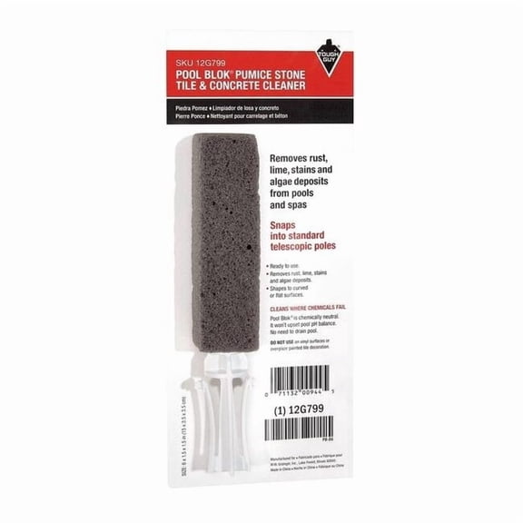 Tough Guy Pool Concrete/Tile Cleaner,6" L 12G799