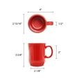 thumbnail image 2 of Excellante Color pure red melamine dinnerware collection 8oz, 3" bulbous mug, comes in dozen, 2 of 2