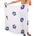 thumbnail image 4 of HAPPY BAY Women's Beachwear Summer Beach Wrap Bikini Wraps Sarong Skirt Swimsuit Swimwear Coverups Bathing Suit Swim Cover ups for Womens One Size White, Floral, 4 of 5