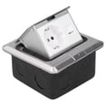 thumbnail image 4 of Ground Plug Socket EU Standard Stainless Steel Embedded Floor Outlet Box with Intall Tool AC 250V, 4 of 10