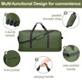 thumbnail image 4 of Bolsa de viaje Finnhomy, 120 L, plegable con 3 ruedas, 82 x 36 x 40 cm, color verde, 4 of 7