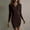 Coffee, variant on Gspmoly Summer Dresses, Women'S New Sexy Tight Wrap Hip Skirt Flip Collar Thread Knit Underlay Dress Women'S Formal Dresses Clearance