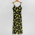 thumbnail image 4 of Maxi Dress Bright Fruit Print Dress Floral And Lemon Elegant Street Style Boho Beach Long Dresses Straps Custom Large Size 4XL, 4 of 7