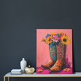 thumbnail image 5 of Rateoe Cowboy Boots With Flowers Pattern Decorative Picture – Unique Modern Wall Art, Ready-to-Hang Canvas Print for Home (Vertical), 5 of 6