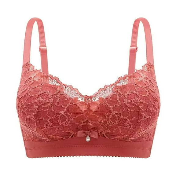 Lenpel Women's Push up Bras Comfortable Wireless Full Coverage Padded Supportive Lace Bralettes Soft Cotton Bras