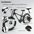 thumbnail image 2 of 26 in Men's Fat Tire Bike,Shimano 21-Speed,Full Suspension Mountain Bike,Black, 2 of 11