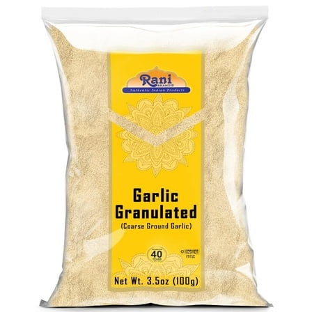 Rani Granulated Garlic (Coarse Ground Garlic) 3.5oz (100g) ~ All Natural | Gluten Friendly | Vegan | NON-GMO | Kosher | No Salt or fillers | Product of USA