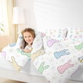 thumbnail image 3 of Erosebridal Kid Plaid Rabbit Print Bedding Comforter Set, Groovy Floral Full Bedding Set, 7 Pieces, 3 of 7