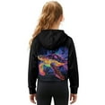 thumbnail image 2 of Xixirimido Colored Paint Sea Turtle Pattern Kids Hoodies for Girls Half Zip Hoodie Sweatshirt 3D Graphic Long Sleeve Pullover Crop Tops with Pocket for Fall Winter Size 7-8, 2 of 7