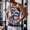 thumbnail image 5 of Logiee Mallard Duck With American Flag Print Men's Workout Tank Top,Quick Dry Workout Tank Top,Gym Muscle Tee,Fitness Bodybuilding Sleeveless T Shirt-Large, 5 of 7