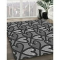 thumbnail image 3 of Ahgly Company Tapis Rond Lavable en Machine Intérieur Transitionnel Gris, 5 Pieds Rond, 3 of 7