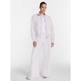 thumbnail image 4 of Athletic Works Women's Cropped Fleece Bomber Jacket with Long Sleeves, Sizes XS-XXL, 4 of 7