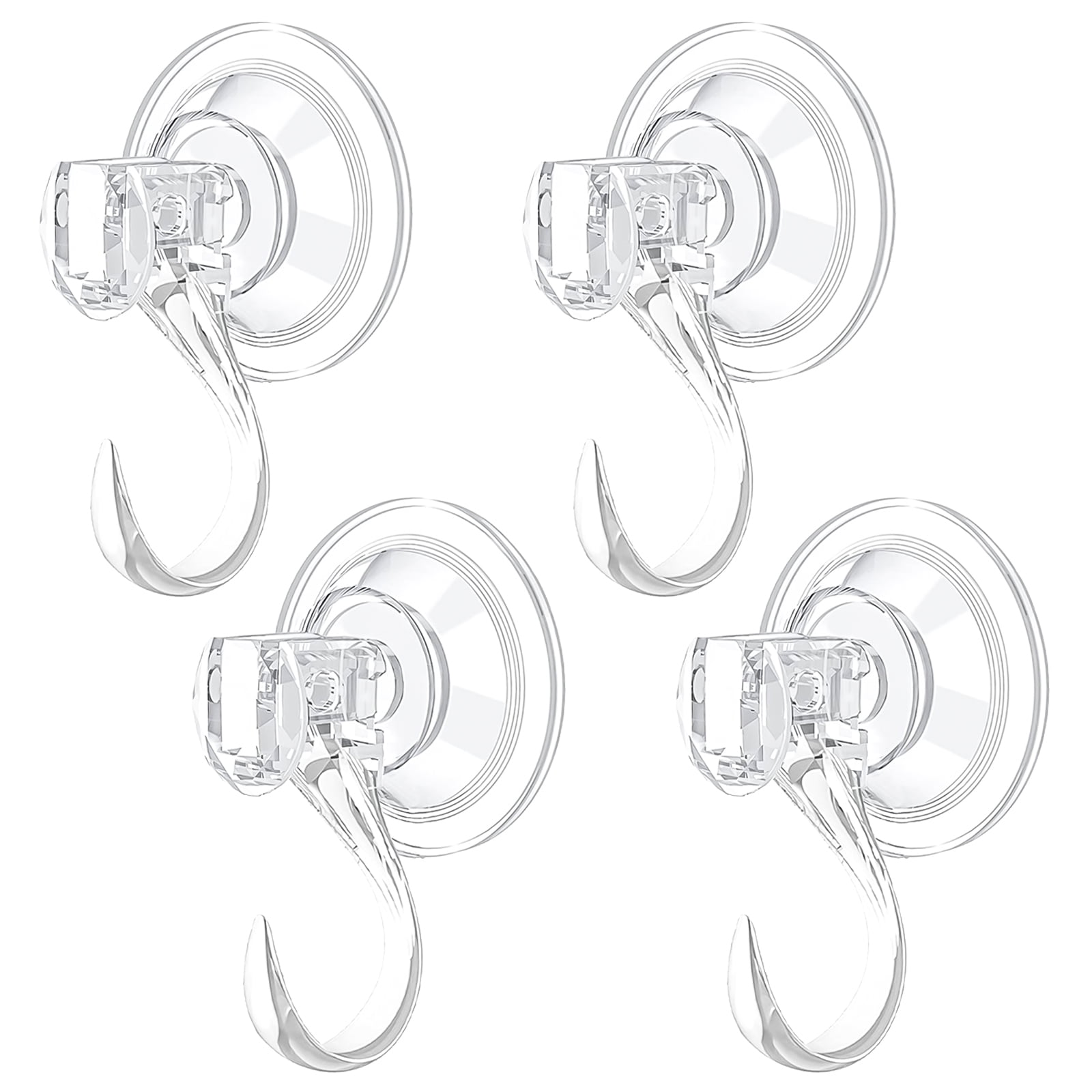 Suction Hooks, 4 Pack Suction Cup Hooks Removable and Reusable Razor