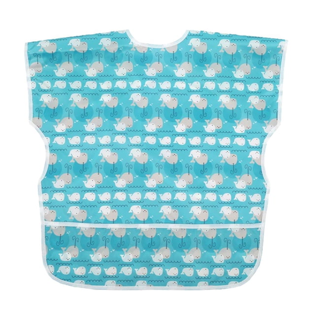 Baberos Impermeables para Bebés s Sin Mangas Baberos de Alimentación Multicolor - Ballena, l Ballena l Sunnimix Baberos impermeables para niños pequeños