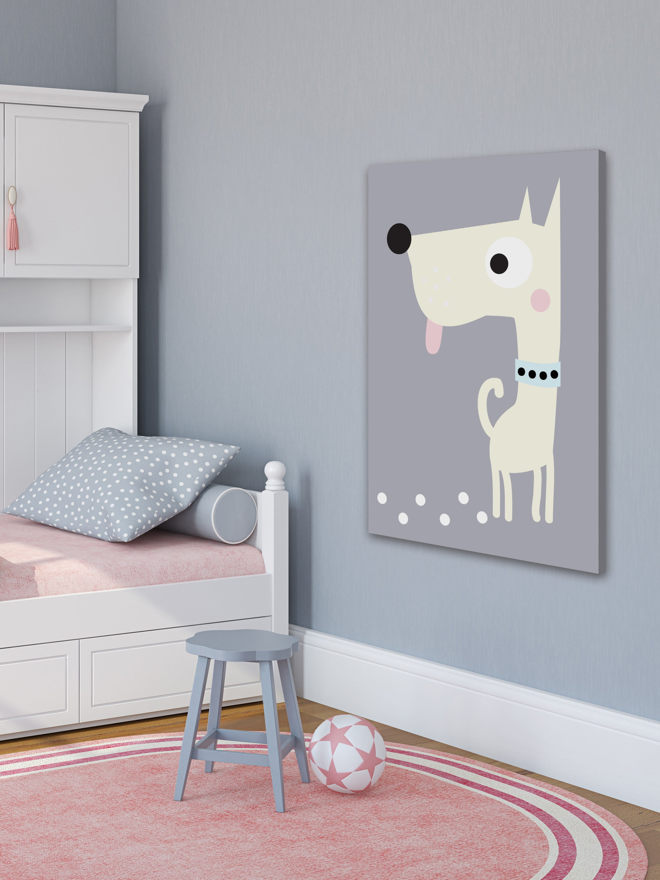 "Yellow Puppy" Painting Print on Wrapped Canvas