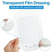 LotFancy Transparent Film Dressing, 6x8 inch, 18PCS, Waterproof Wound Adhesive Bandage Tape