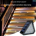 thumbnail image 2 of Seis Piezas de Luz de Escalera LED Solar 3000K Impermeable para Jardín Exterior, Pasillo, Patio, Terraza, Barandilla, Escalera, Luz de Paisaje, 2 of 7