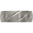 thumbnail image 3 of Titanium Satin 8mm Swirl Design Band (Size 12.5) Made In China tb322-12.5, 3 of 5