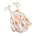 thumbnail image 7 of Seyurigaoka Baby Girls Summer Rompers Sun/Sunflower Print Sleeveless Bodysuit, 7 of 7