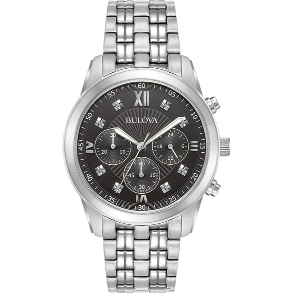 Bulova Bulova Men's Diamond Accent Chronograph Watch 96D136
