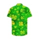 thumbnail image 4 of Blusa y camisa de manga corta con cuello vuelto para hombre Camisa de manga corta estampada para el Día de San Patricio Tops casuales con cuello vuelto Camisa Blusa Tops para hombre, 4 of 5