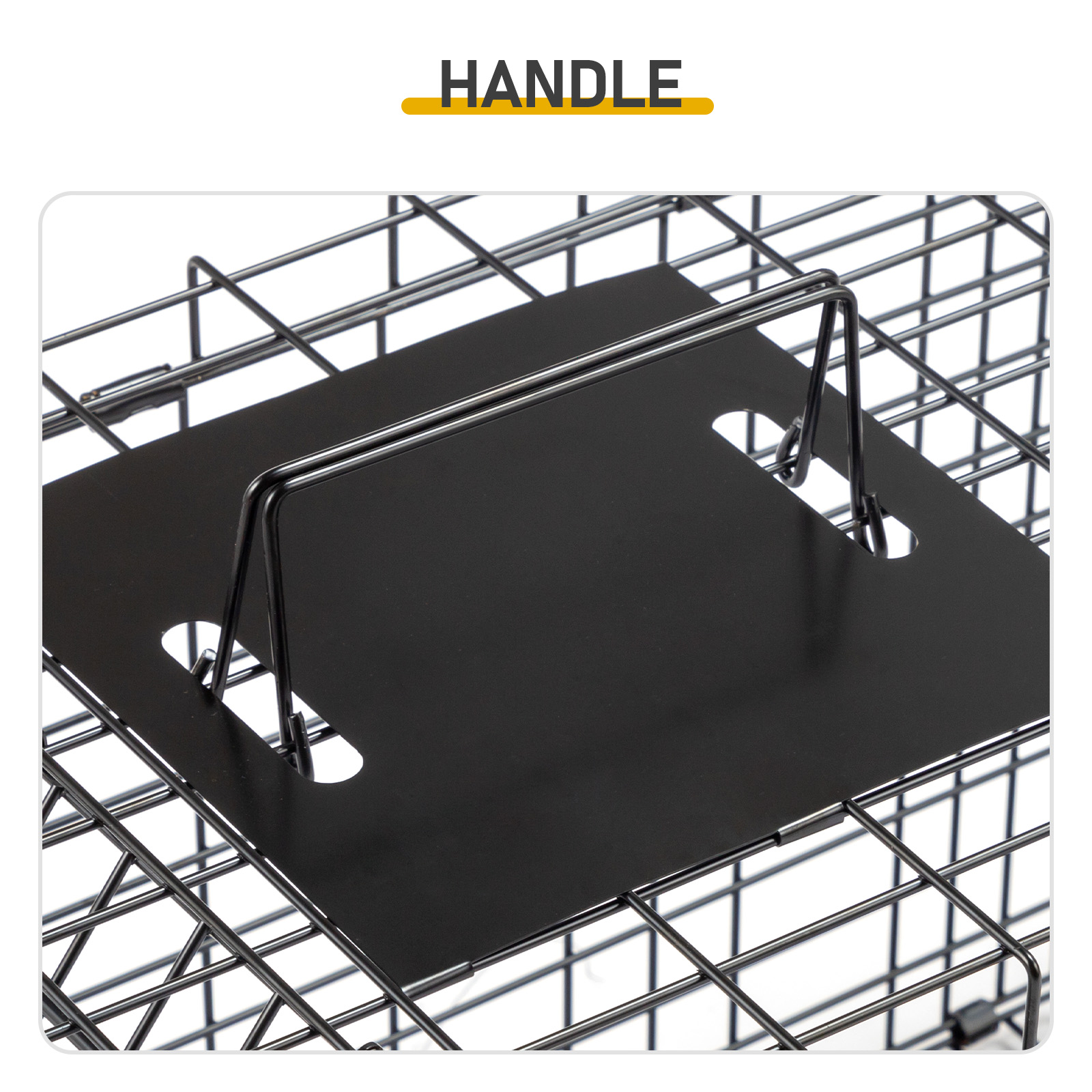 ZephyPaws 32" Live Animal Cage Trap,Heavy Duty Folding Raccoon Traps, Humane Cat Trap for Stray Cats,Raccoons,Squirrel,Skunk,Mole,Groundhog,Armadillo,Rabbit,Catch and Release,Black