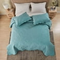 thumbnail image 5 of Extra Wide Oversized King Bedspreads 128x120 for Tall King or Cal King Bed Ultrasonic Quilted Coverlet Set 3 Piece Include 1 Quilt 2 Pillowcases Blue, 5 of 7