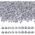 thumbnail image 1 of czcpp-500 Pcs Square Acrylic Vowel Letter Beads Cube Letter Beads 4-5mm Letter AEIOU Cube Alphabet Beads Friendship Bracelet Pony Beads for DIY Name Bracelet Necklace Jewelry Making, 1 of 4