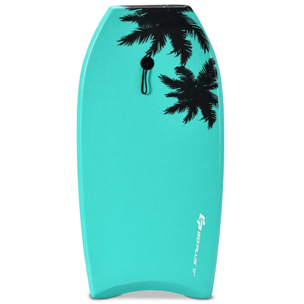 Demifill Boards for Beach, 33 Inch Lightweight Super Surfing Bodyboard, Crescent Tail, Dual Channel & Wrist Leash, Lightweight Bodyboard for Kids, Youth, Adults, Green