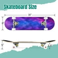 thumbnail image 2 of 31'' Complete Skateboard 7 Layer Canadian Maple Double Kick Deck Skateboards night sky stars nebula clouds cosmos galaxy Skate Board for Beginner Adult Gifts, 2 of 5