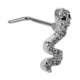 thumbnail image 2 of Piercing de nariz de serpiente de acero inoxidable en forma de L, piercing de nariz con bisagra y cierre de clic, piercing de labio, piercing de arco de ojo, piercing de ombligo, piercing de oreja, 2 of 7
