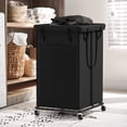 thumbnail image 5 of 150L Large Laundry Hampers, Oxford Fabric Laundry Hampers Clothes Hampers, Metal Frame and Removable Bag Design with Wheels, Suitable for Bedroom, Bathroom, Dorm Room, Laundry Room (Black), 5 of 5