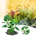 thumbnail image 4 of Huanledash Fake Water Grass Vivid Colorfast High Simulation Large Leaves Underwater Landscape Decor Plastic Fish Tank Water Plant Ornament Aquarium Decoration, 4 of 7