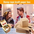 thumbnail image 2 of Caja De Regalo de Papel Kraft, Cajas De Carton Regalo Pequeñas Bricolaje Embalaje Cajas Kraft con Cuerda Cáñamo para Chocolate, Joyería, Bodas, Artículos Fiestas, 2 of 4
