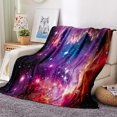 thumbnail image 6 of Galaxy Blanket Kids Boys Gifts- Outer Space Universe Stars Throw Blanket for Teens Teenagers Girls Men Fantasy Purple Starry Sky Decor Soft Cozy Warm Plush Throw Birthday 50"x60", 6 of 6