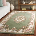 thumbnail image 2 of SAFAVIEH Aubusson Albus Medallion Area Rug, Green/Ivory, 5' x 8', 2 of 11