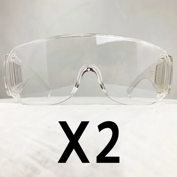 Chromacast Defense Protective Fogless Plastic Eye Glasses Lab Work - 2 Pack