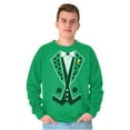 thumbnail image 3 of Irish Leprechaun Tuxedo St Pattys Tux Men's Crewneck Sweatshirt Brisco Brands S, 3 of 6