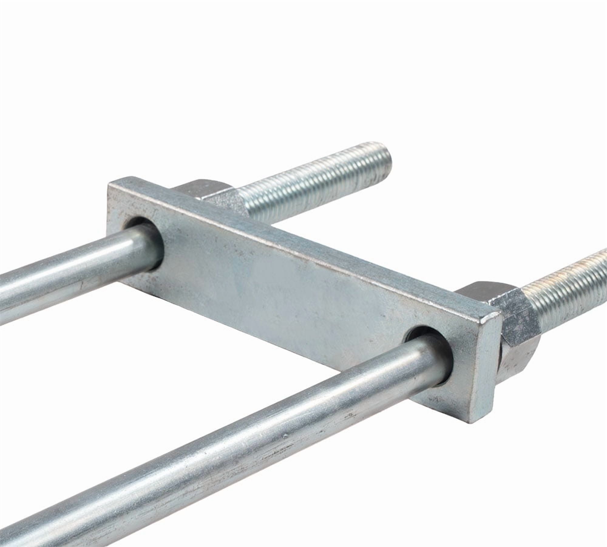 14" Square Bend U-Bolt Kit with Tie Bars, Hex Nuts & Lock Washers – Grade 5 Carbon Steel Bolt and Nut for Mounting Truck Toolboxes, Frames & Heavy-Duty Equipment