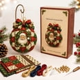 thumbnail image 3 of Clearance! Christmas Classics Patchwork Ornament DIY Kit, No-Sew Ornament Kit (Santa), 3 of 7