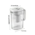 thumbnail image 3 of Kabnic 1.5 Gal Water Filter Pitcher, Large Capacity Pitcher with Lid, Wearproof Glass Pitcher for Clear Water Pitcher for Beverage, Coffee, Juice, Sun Tea | White, 3 of 6
