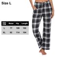 thumbnail image 2 of Pantalones de pijama para mujer Ropa de dormir Pijamas a cuadros de búfalo, 2 of 5