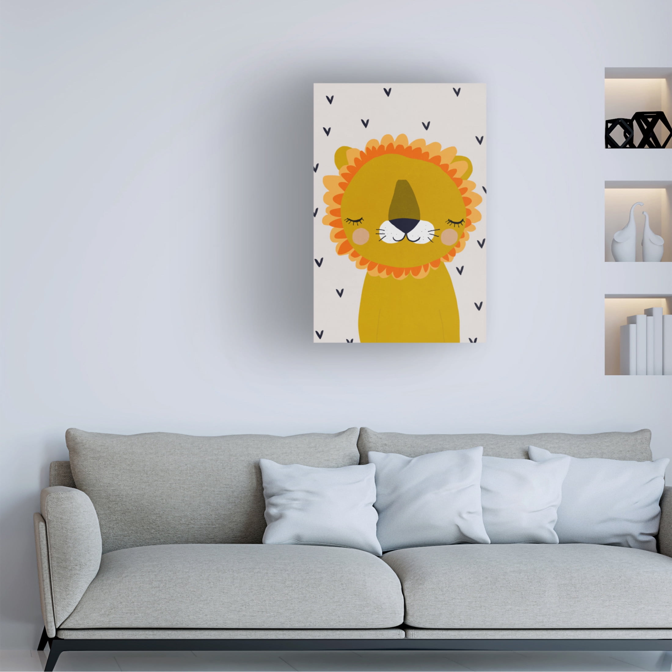 Canvas Wall Art - Treechild 'Little Lion' Wall Art for Living Room, Bedroom, or Office D?cor by Trademark Fine Art - 12 x 19 Inches