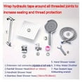 thumbnail image 5 of Shower Head Combo Set, 8/10 Inch Rainfall Shower System, Handheld Shower, Stainless Steel Extension Arm, Low Pressure Resistant, 5 of 5