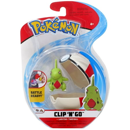 Pokemon Clip 'N' Go Larvitar & Timer Ball Figure