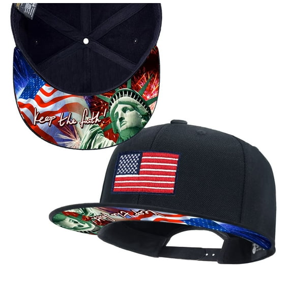 Tilgomedal USA Flag Eagle Black Snapback Hats for Men Women Adjustable Dad Wool Baseball Caps