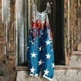 thumbnail image 2 of DDAPJ pyju July 4th Jumpsuits for Women Casual American Flag Print Summer Rompers Sleeveless Spaghetti Strap Baggy Overalls Jumpers with Pockets Birthday Gifts Prime Blue XL, 2 of 5