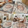 thumbnail image 5 of Orange Blue Area Rug 4x6 FT,Non Slip Kids Room Carpet,Boho Geometric Middle Century Abstract Western Washable Soft Floor Carpet Non-Shedding Throw Rug for Dorm Kitchen Study Room Home Office Bedside, 5 of 9