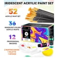thumbnail image 2 of Set de pintura acrílica POPYOLA, 36 colores, 60 ml, con pinceles y paleta, 2 of 7