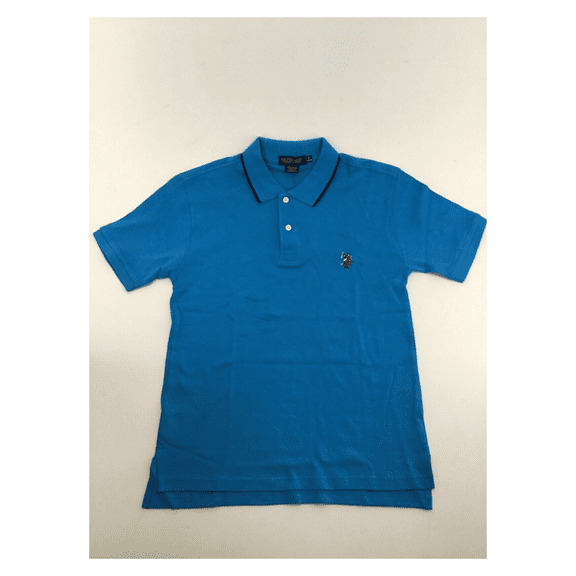 U.S. Polo Assn.Boys Interlock Polo Shirt,Coast Azure,M